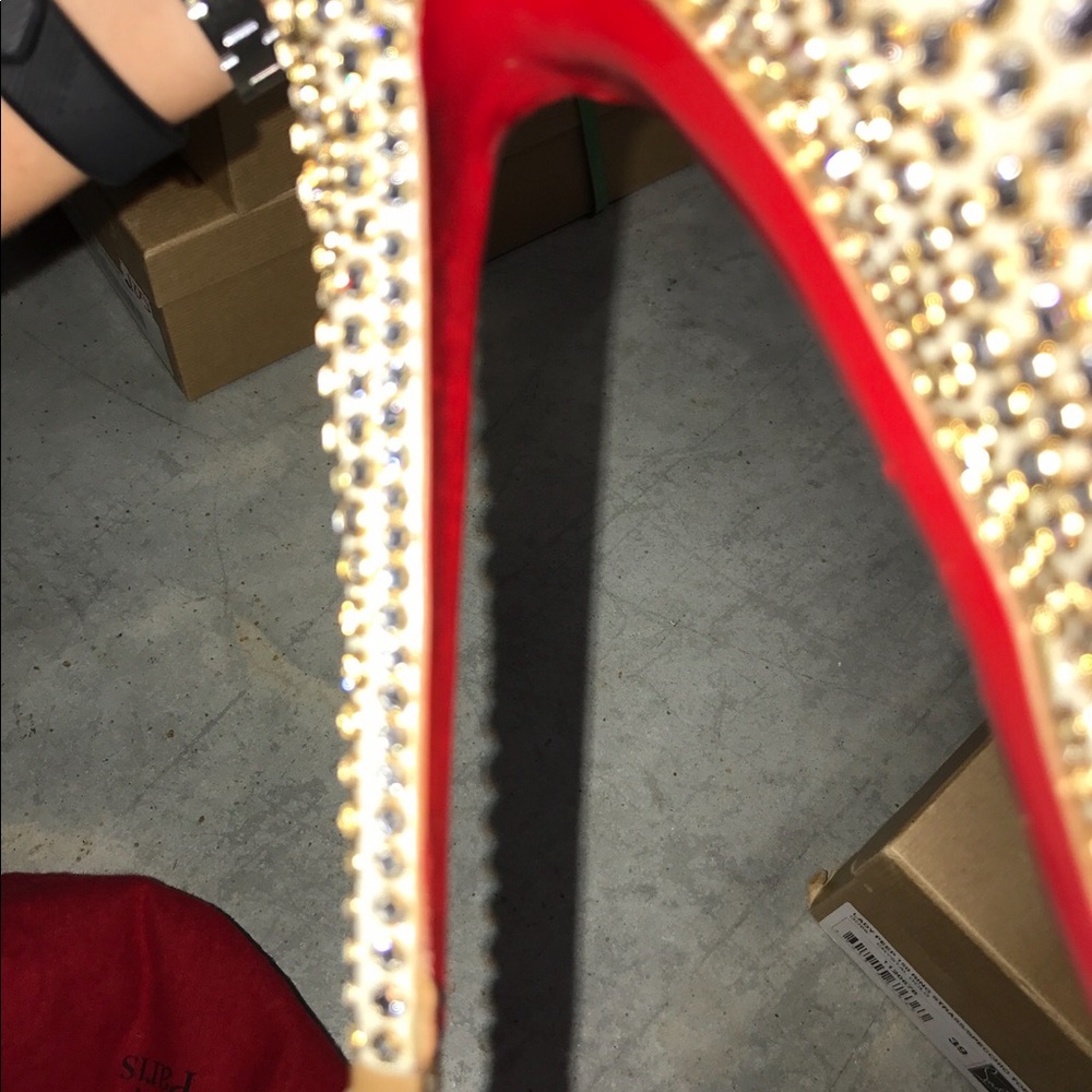 Crystal Christian Louboutin lady peep pumps - Picture 5 of 8